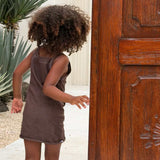 sukou rib dress - chocolate