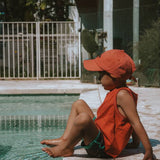 luca athletic bike shorts - chocolate / green