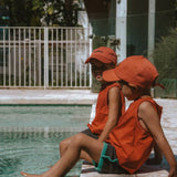 luca athletic bike shorts - chocolate / green