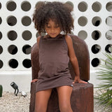 sukou rib dress - chocolate