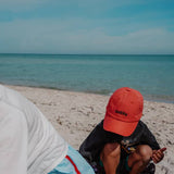 signature dad cap - red