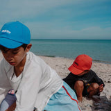 levi shorts - blue / red stripe