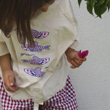 sukou signature t-shirt sardines - pink / blue