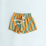 levi shorts - orange / green stripe