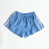 lottie women's short - blue stripe heart