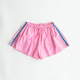 lottie women's short - pink stripe heart