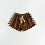 lottie women's short - chocolate stripe