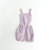 dylan romper - purple check