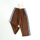 paloma pants - chocolate / blue stripe