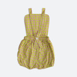 dylan romper - electric green check