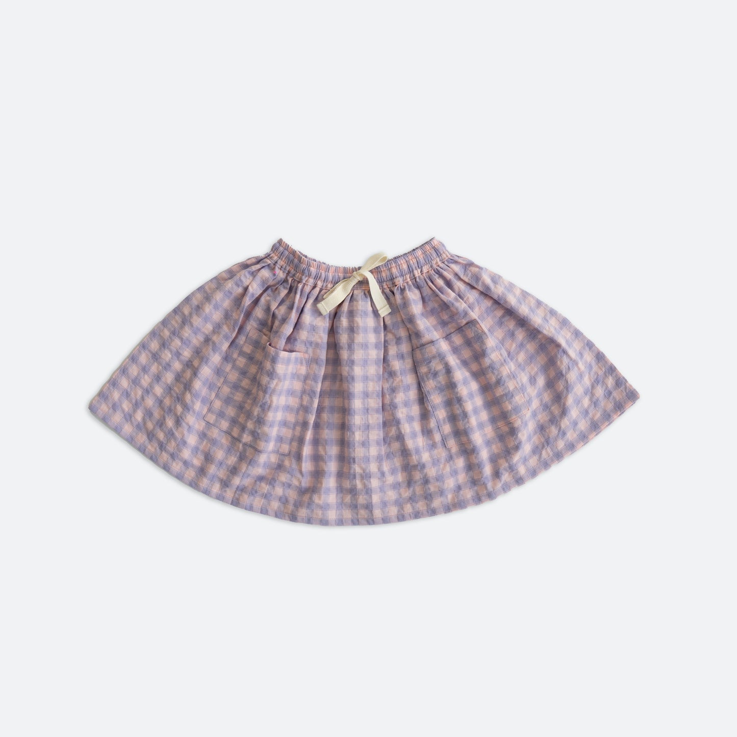nika corduroy skirt - purple check