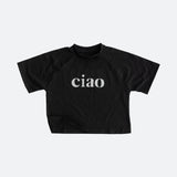 ciao t-shirt - black / silver