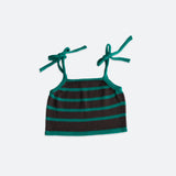 bobbie crop top - chocolate / green