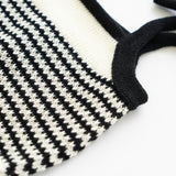 bobbie crop top - black / off white