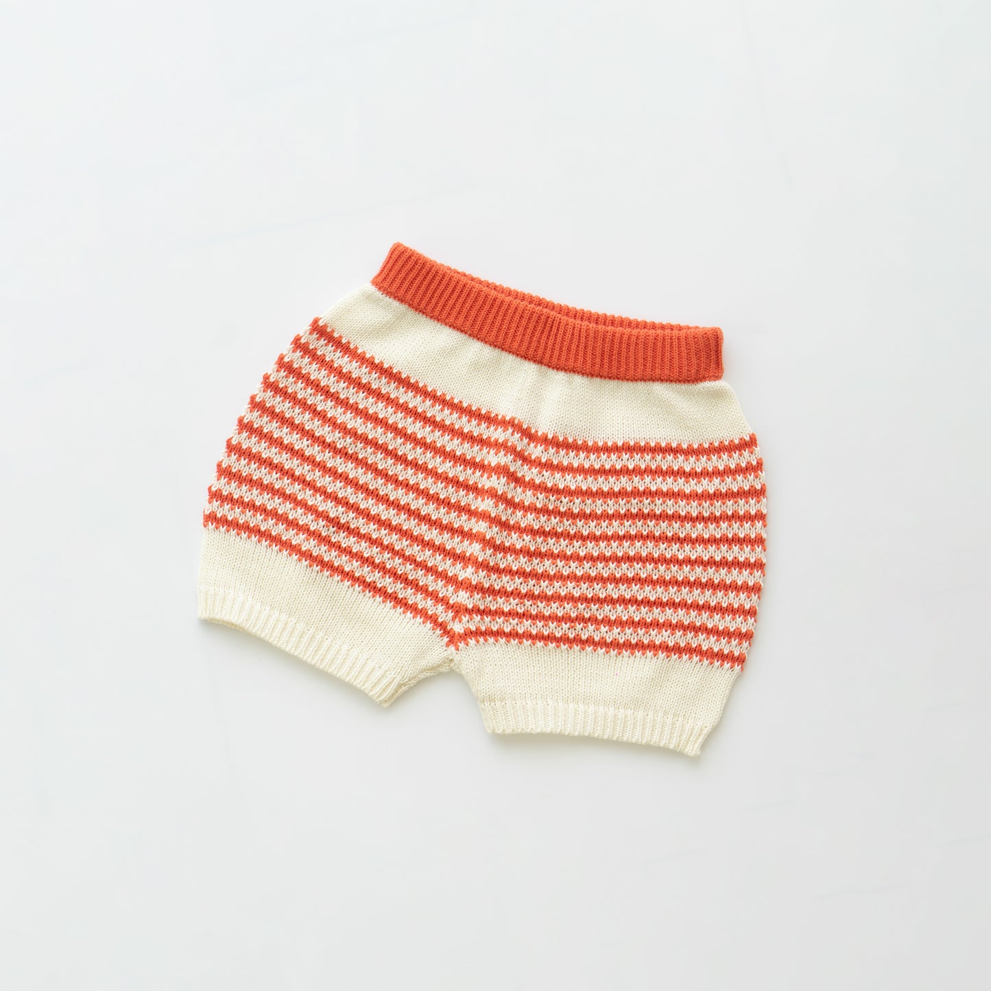 bobbie knit short - off white / orange