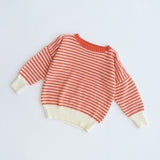leon knit sweater - off white / orange