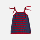 bobbie dress - denim / red