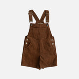 henley corduroy overalls - chocolate