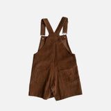 henley corduroy overalls - chocolate