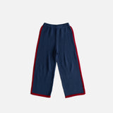hudson knitted pant - denim / red