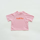 sukou signature t-shirt - pink / orange