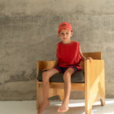 rio sukou signature singlet - tomato