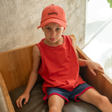 rio sukou signature singlet - tomato