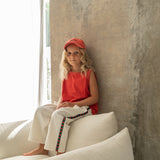 paloma pants - white stripe heart