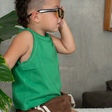 levi shorts - chocolate stripe