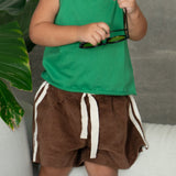 levi shorts - chocolate stripe