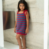 bobbie dress - denim / red