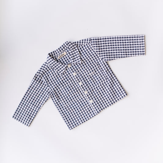 boston shirt - navy gingham