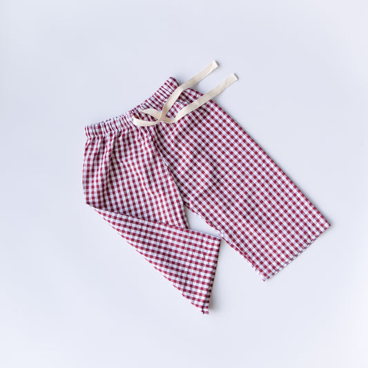 nova pants - red gingham