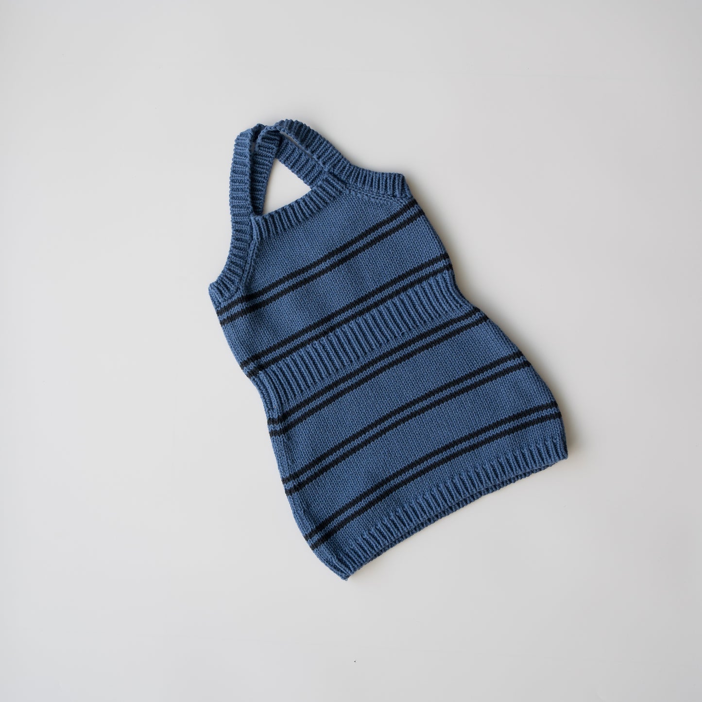 jac mini knit - blue / navy stripe