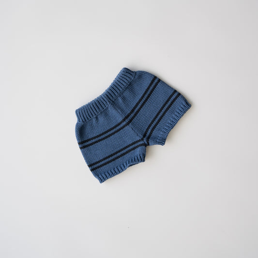 bobbie knit short - blue / navy stripe