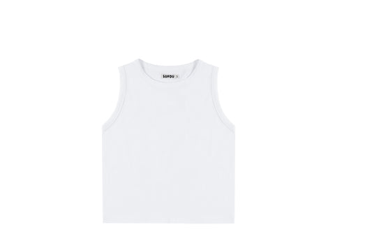 sukou signature singlet - white