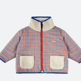 freddie reversible jacket - red / blue check
