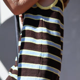 elke dress - chocolate stripe