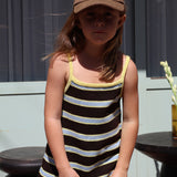 elke dress - chocolate stripe