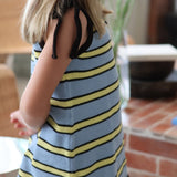 bobbie dress - blue / yellow stripe