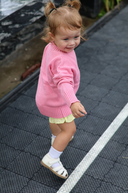 leon knit sweater - barbie