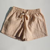 levi shorts - orange check