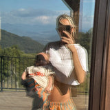 jacques women's pants - orange / green stripe