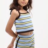 bobbie top - blue / yellow