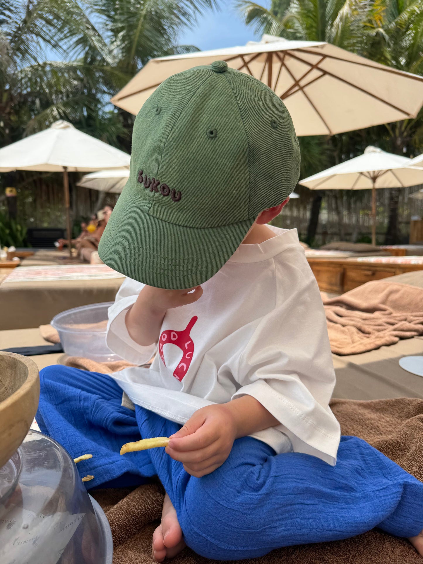 signature dad cap - green