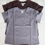 studio ziggy cotton (women's) baby tee - charcoal