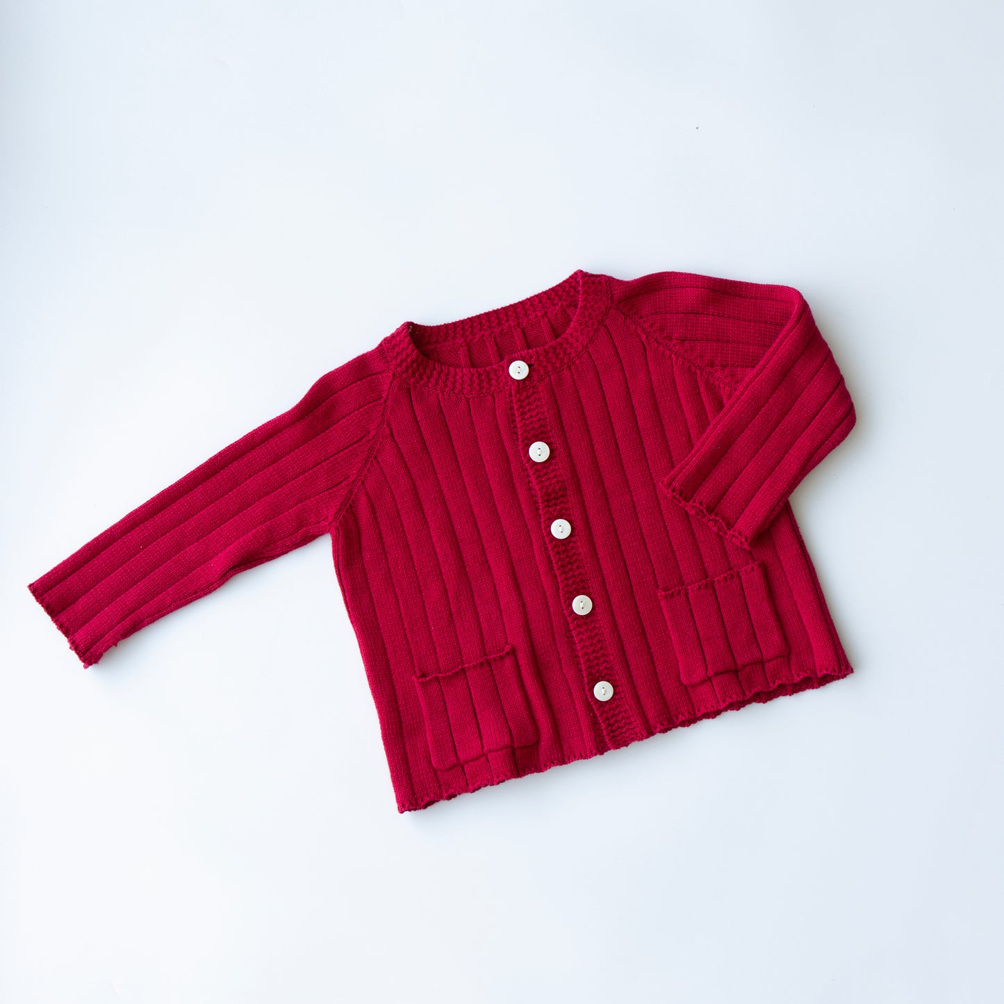 riley knit cardigan - red