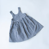 yasmin wrap dress - navy gingham