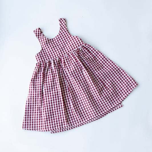 yasmin wrap dress - red gingham