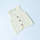 alma crochet vest - un-dyed